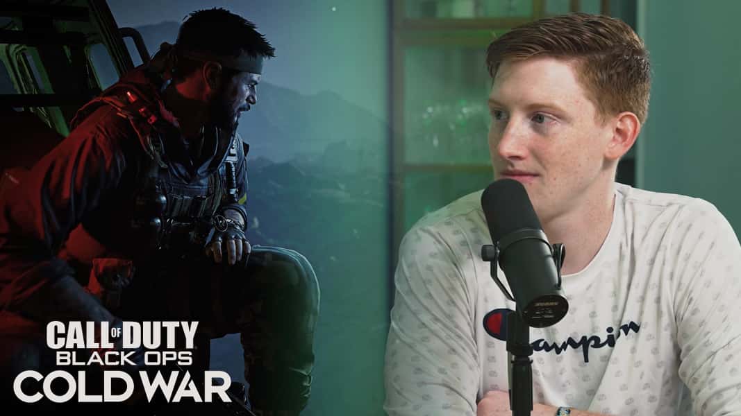 Scump looking at Black Ops Cold War character
