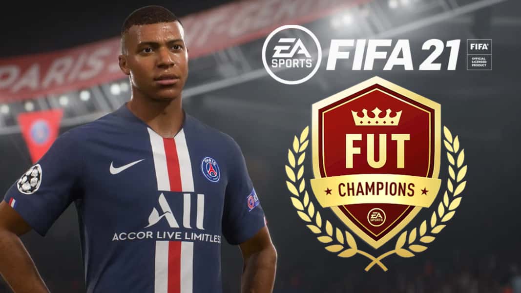 FIFA 21 next to FUT Champs logo