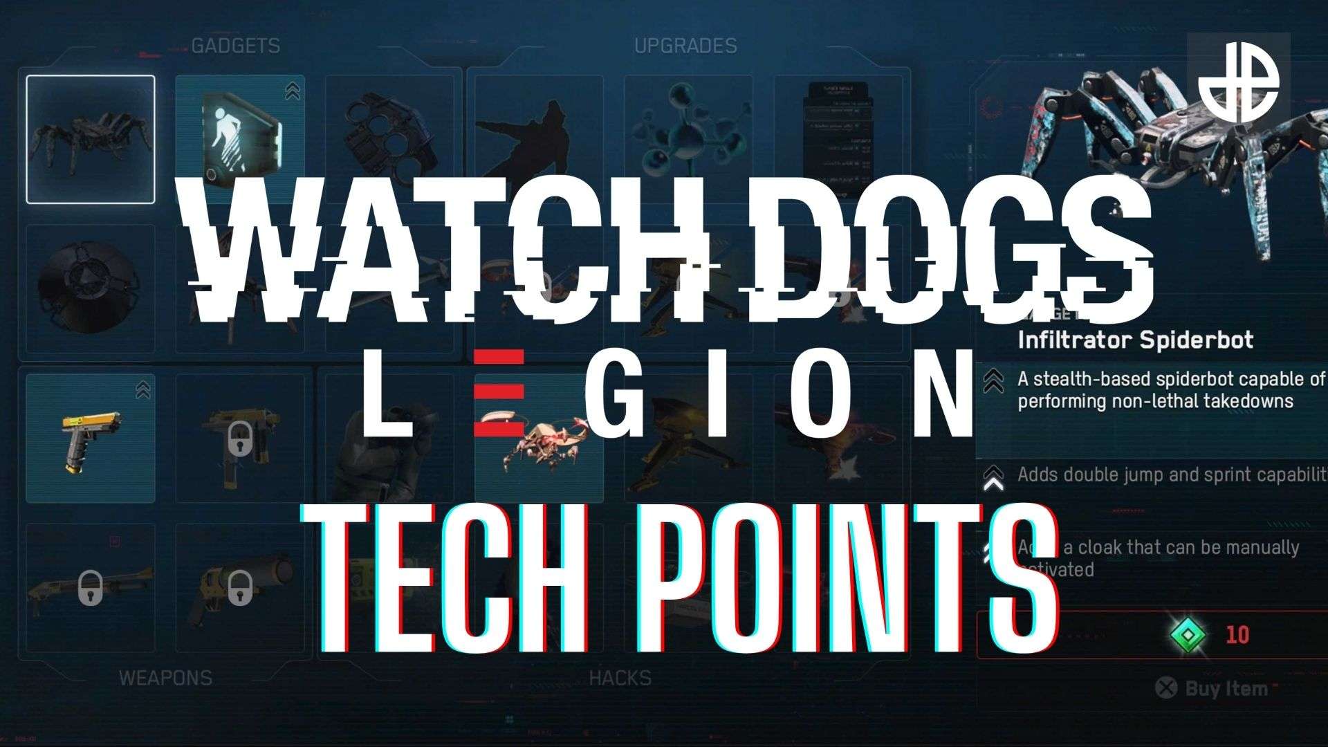 Watch Dogs Legion Tech Points screen