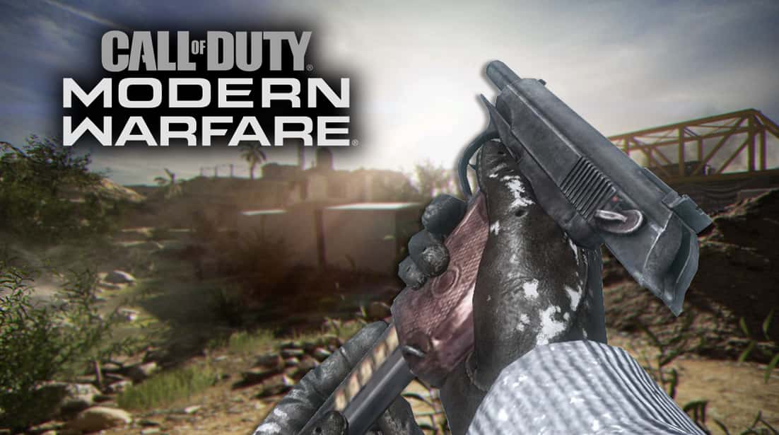 Modern Warfare gameplay with Black Ops Makarov pistol