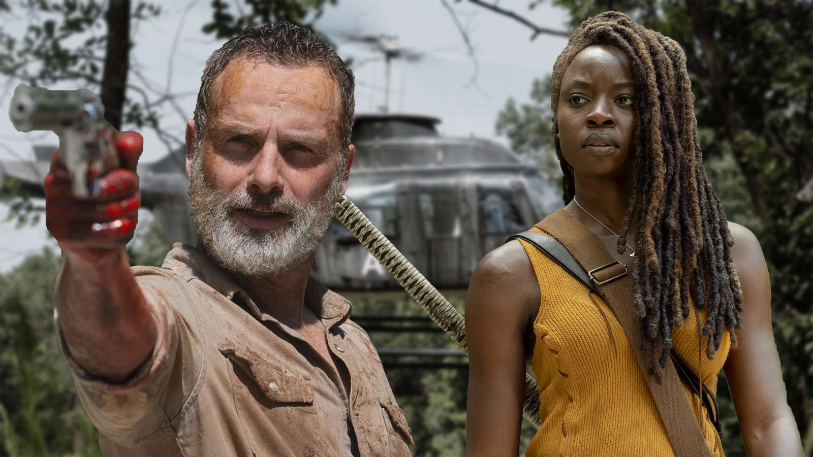 Rick and Michonne in The Walking Dead
