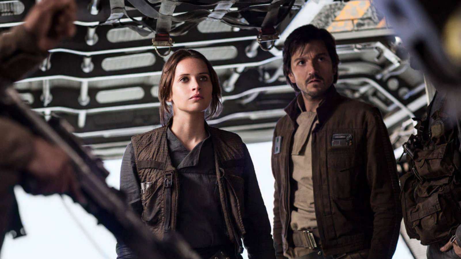 Jyn Erso on board with Cassian Andor
