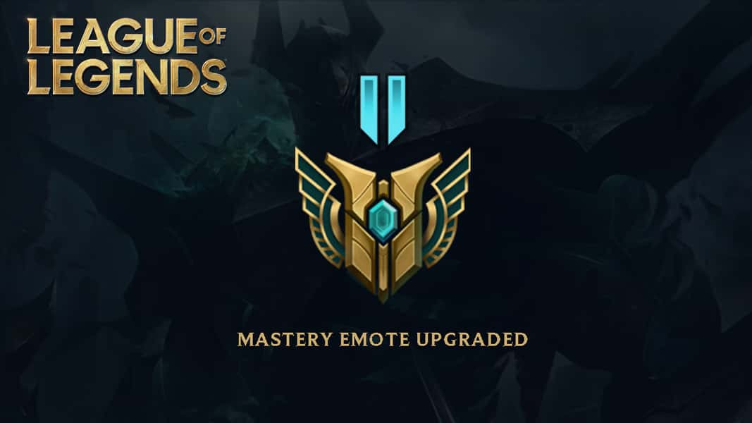 LoL's champion mastery screen with logo