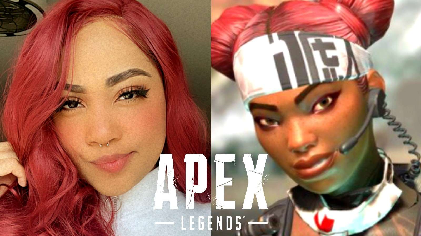 Apex Legends Liftetime next to cosplayer Ninjayla