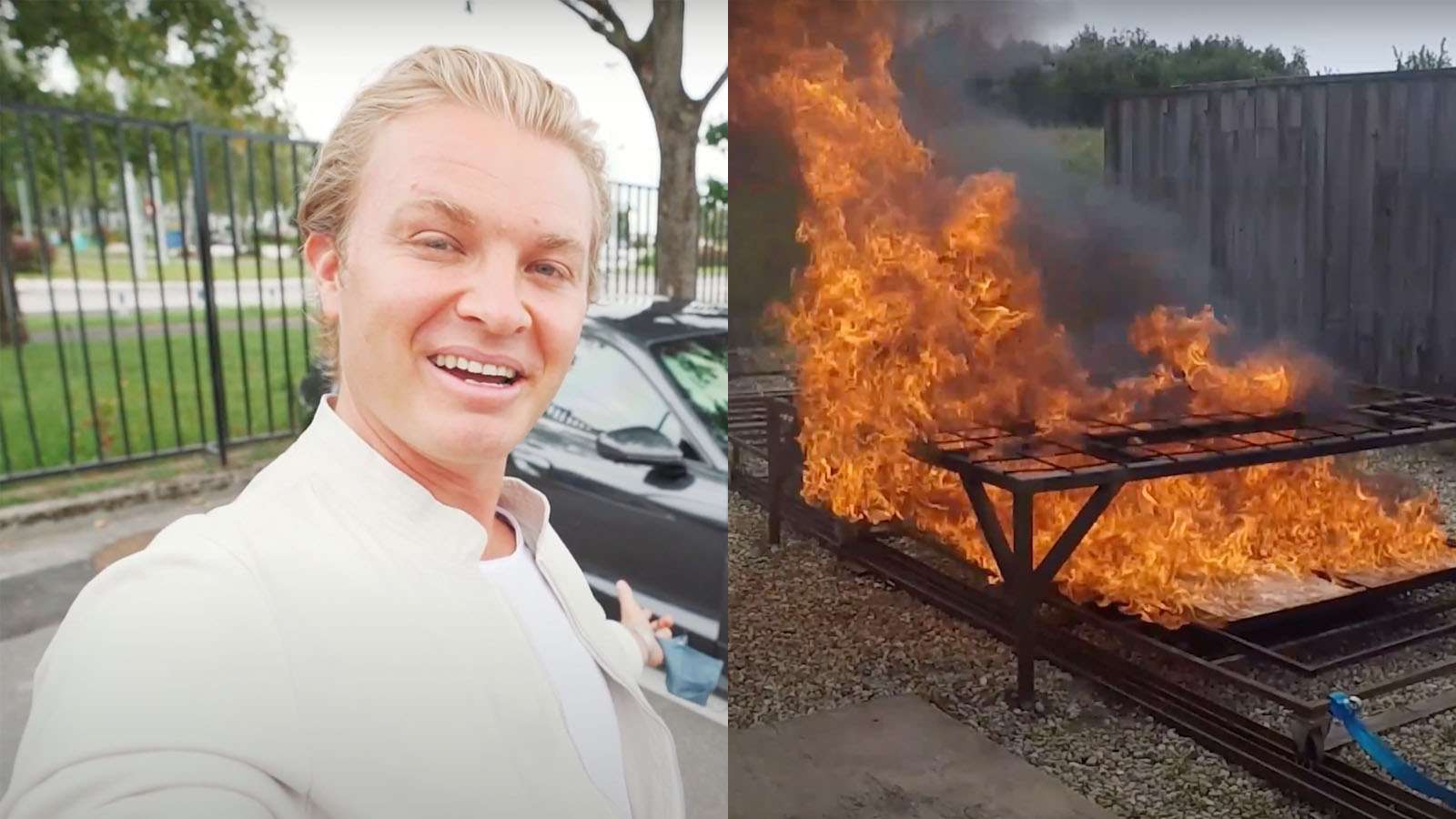 Nico Rosberg Burning Batteries