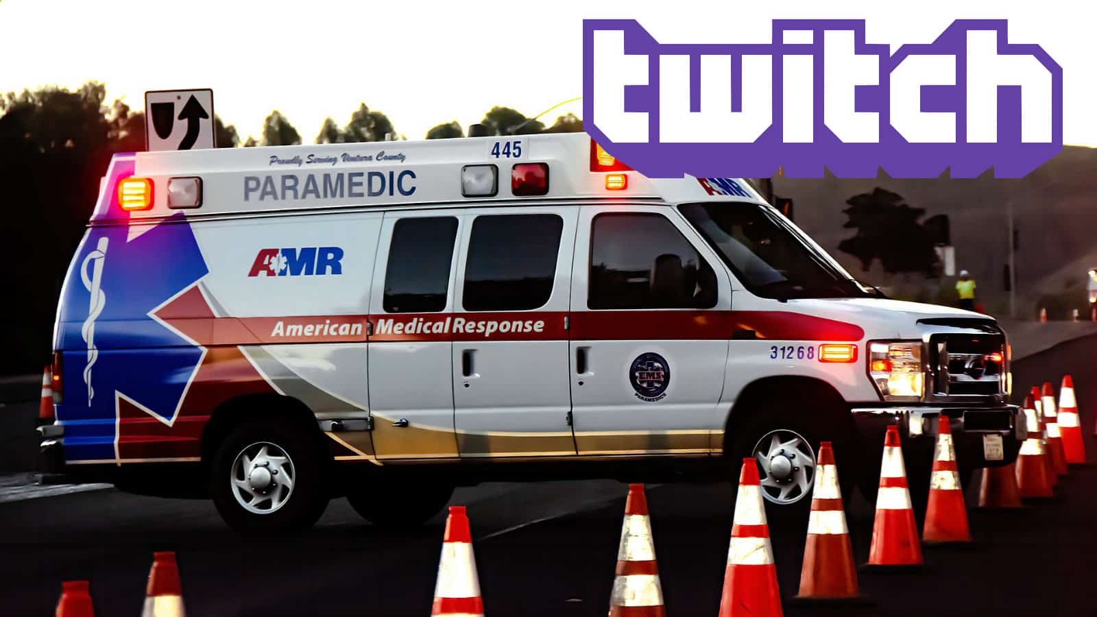 Ambulance with Twitch logo
