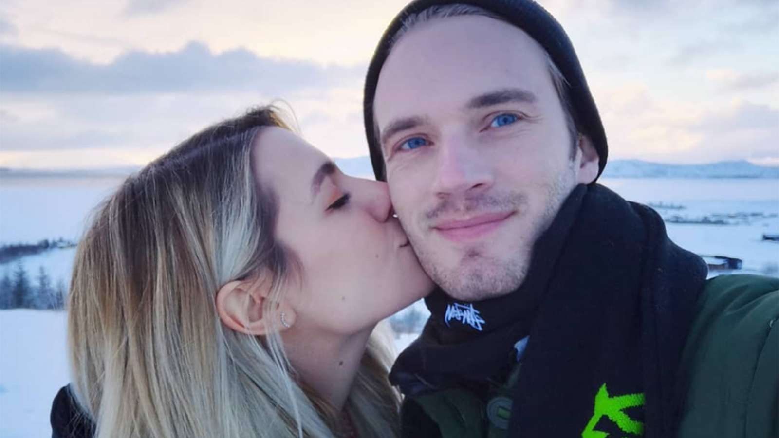 Instagram upload of YouTuber PewDiePie and his wife Marzia.