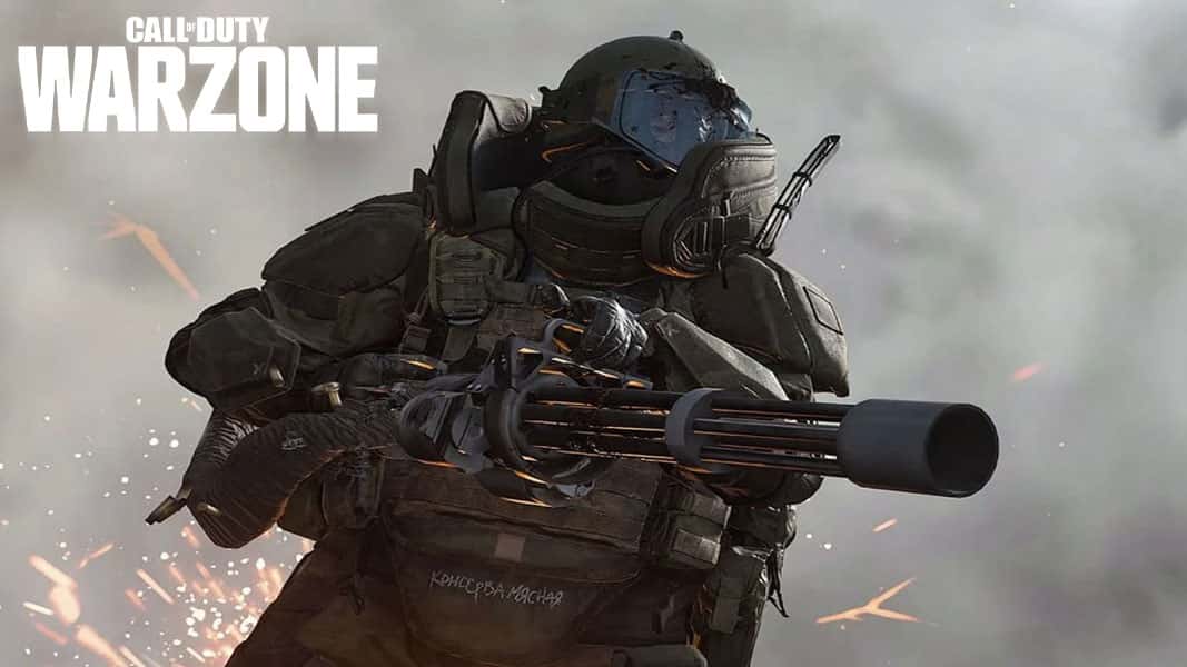 A juggernaut carrying a weapon in Warzone