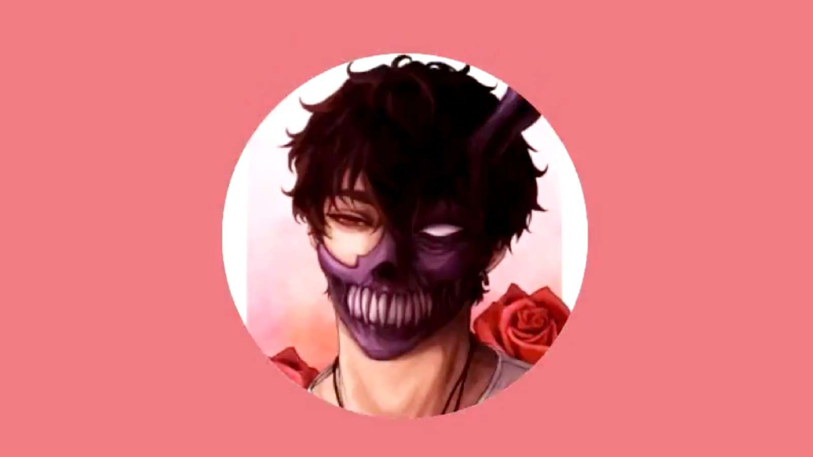 Corpse Husband's profile picture in a circle on a pink background