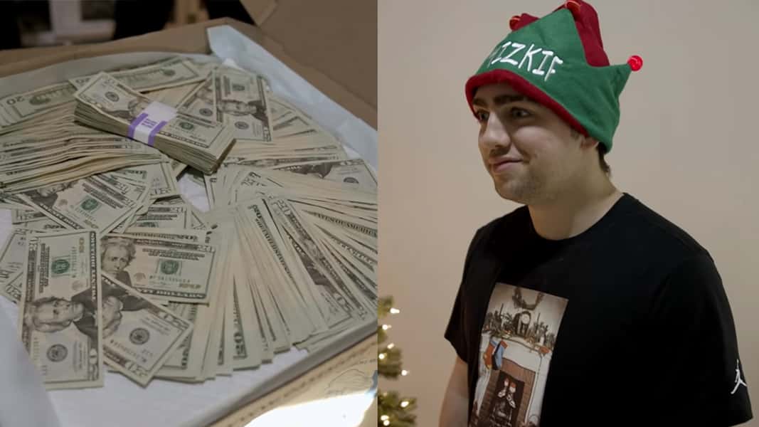 Mizkif next to $10,000 gift