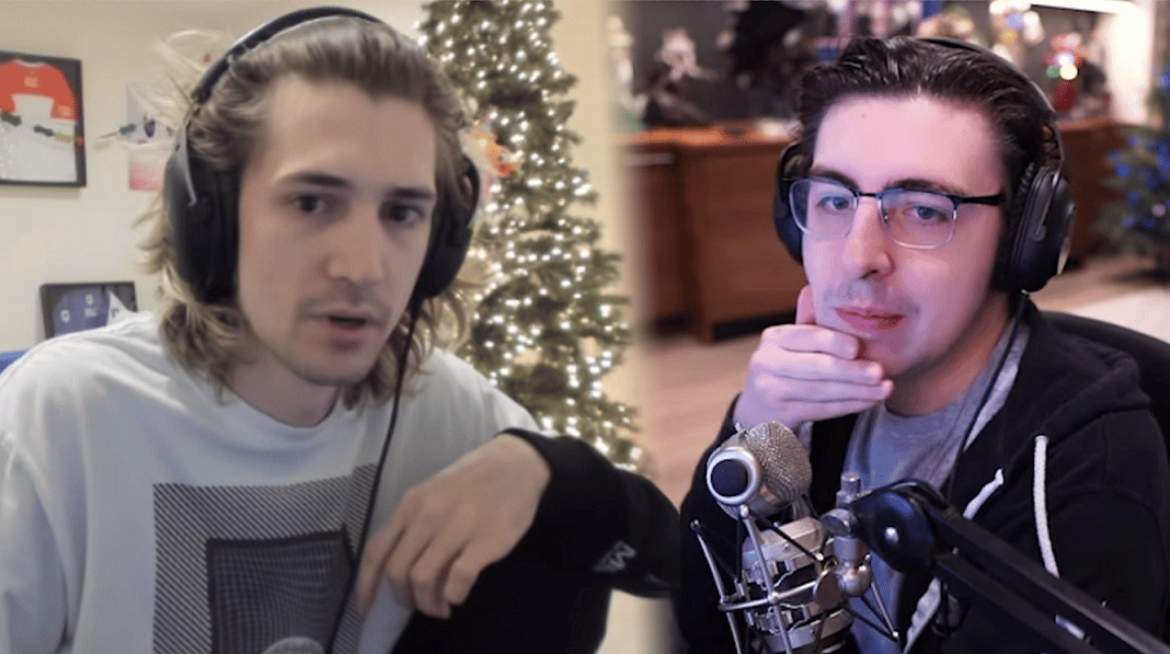 xQc and shroud streaming on Twitch