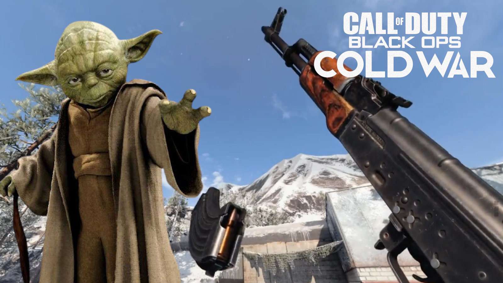 Yoda uses the force to reload gun in Black Ops Cold War