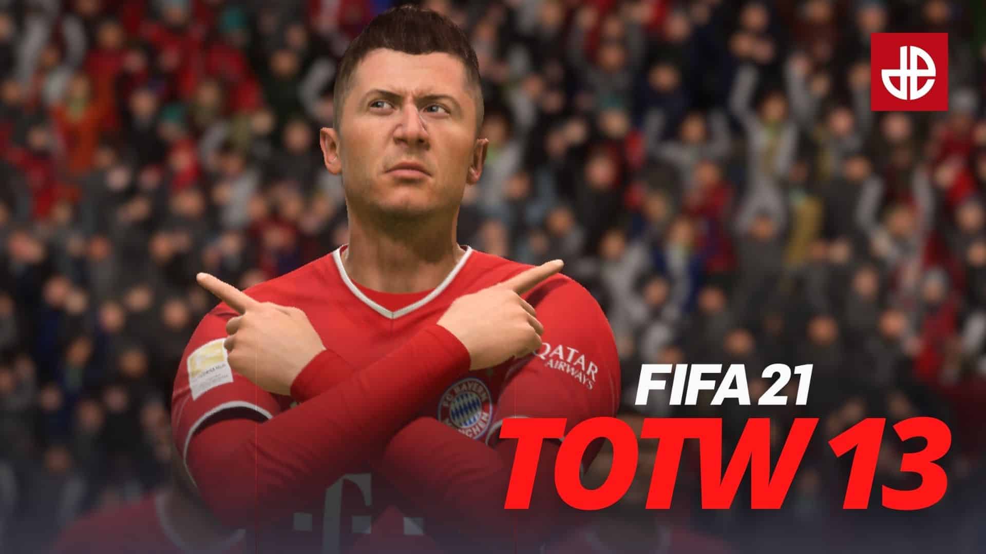 Robert Lewandowski in FIFA 21 Team of the Week (TOTW) 13.