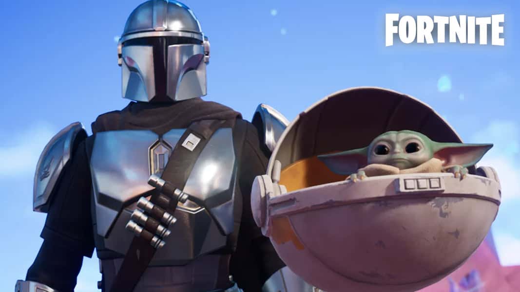 The Mandalorian and the Child in Fortnite