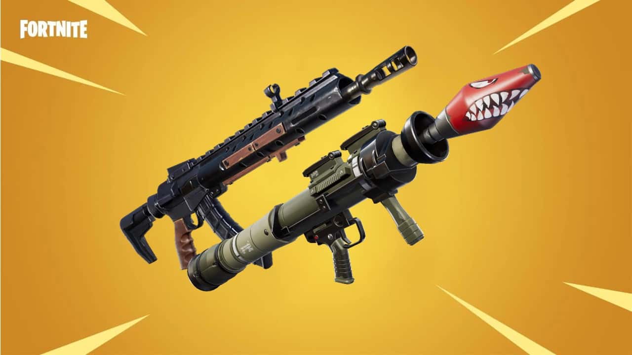 Fortnite mythic heavy assault rifle and rocket launcher