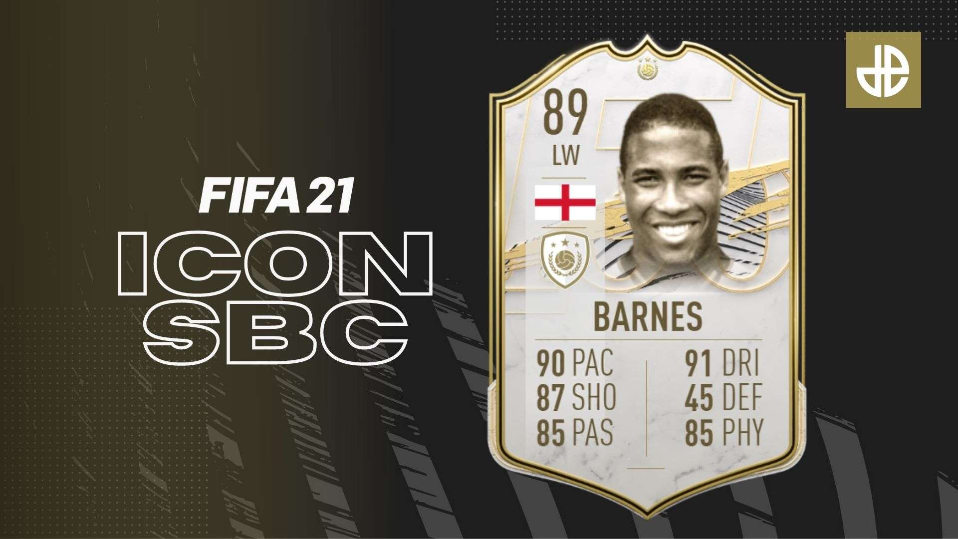 John Barnes 89-rated ICON SBC FIFA 21 Ultimate Team requirements cost.