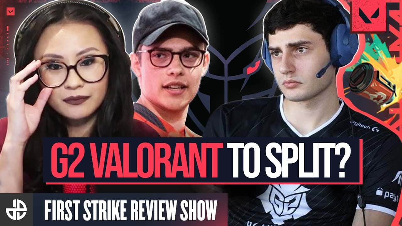 Thumbnail discussing G2 Valorant's splitting