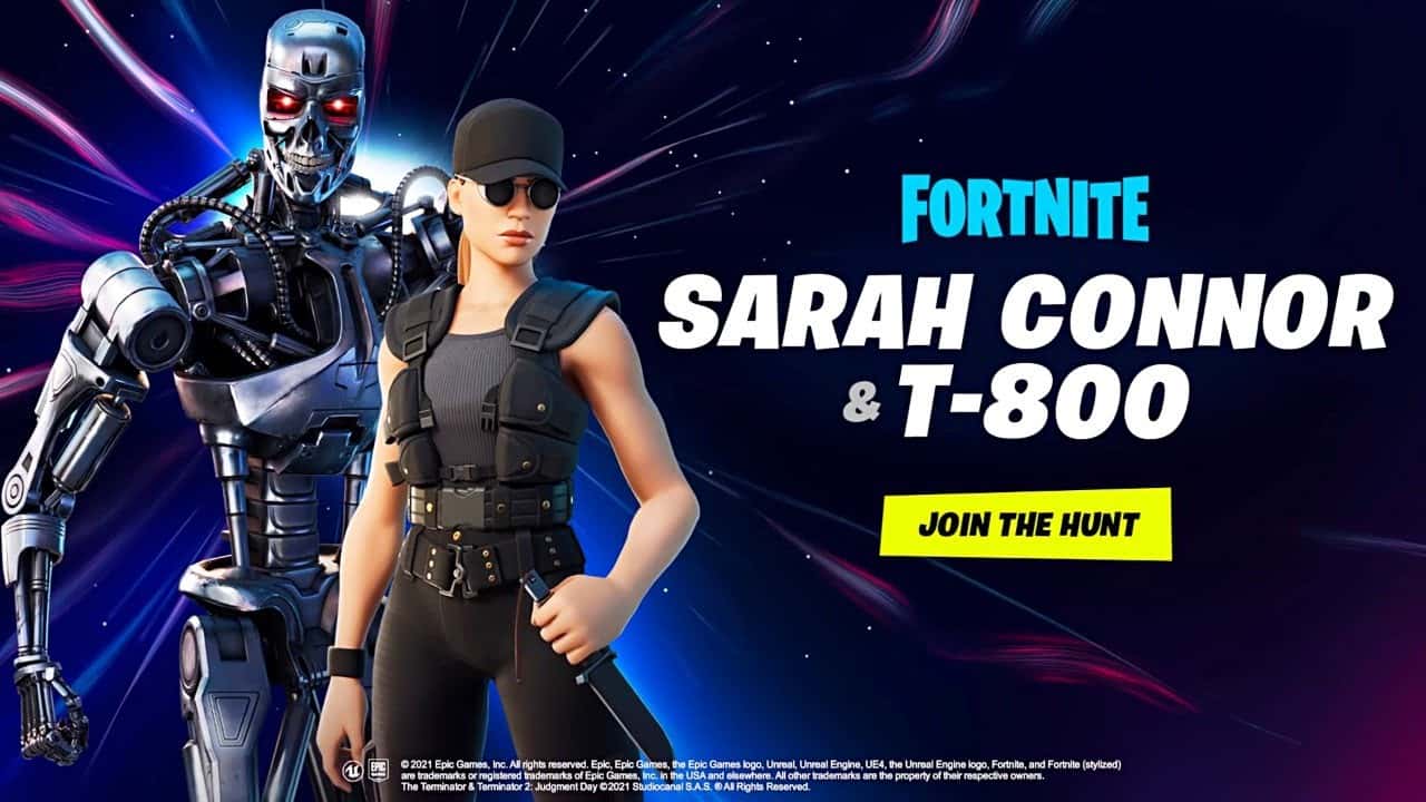Fortnite Sarah Connor and T-800 Terminator skins