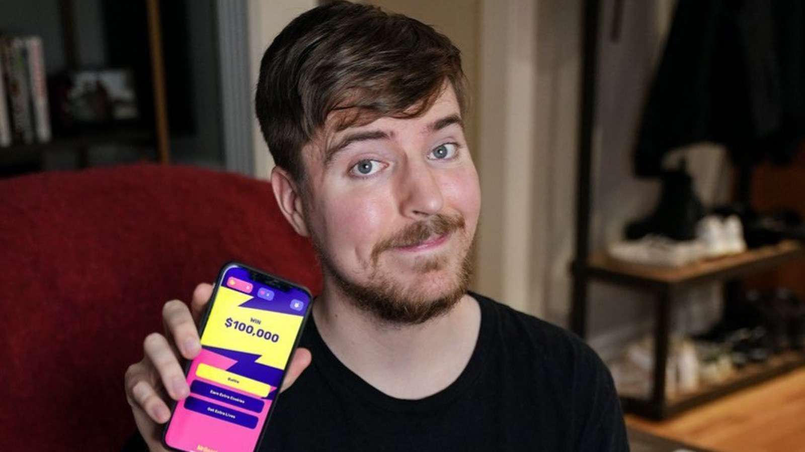 Mr Beast shows off his phone