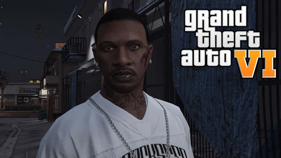 GTA Online character with the GTA Online logo
