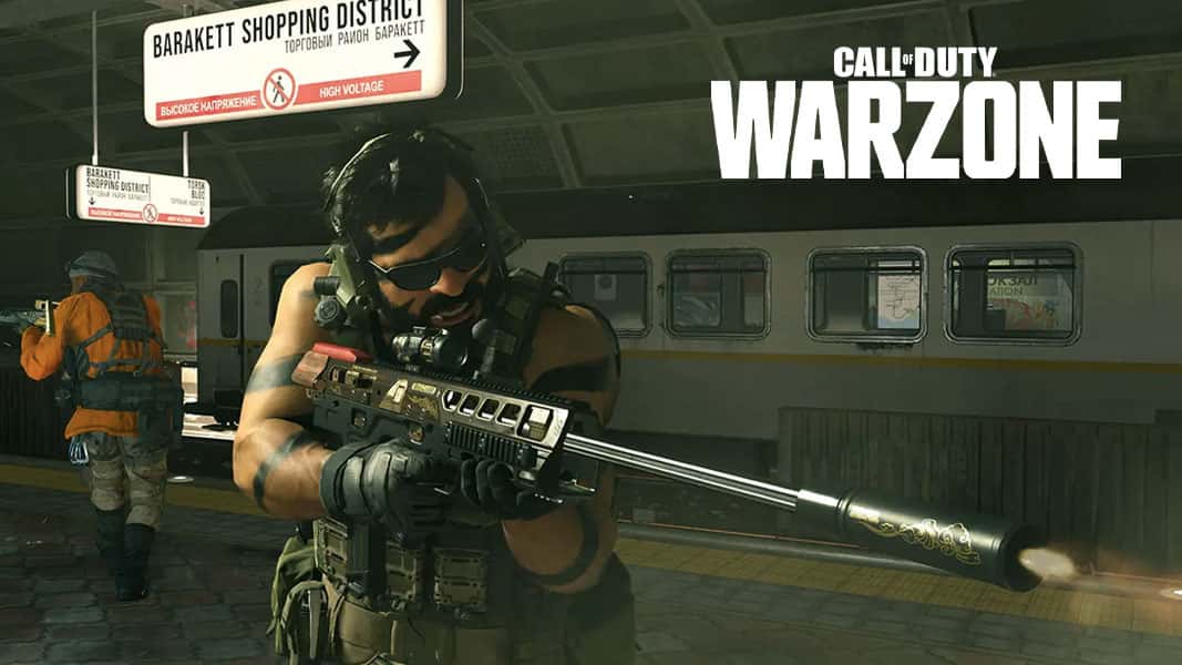 Modern Warfare characters battling in a train station in Warzone
