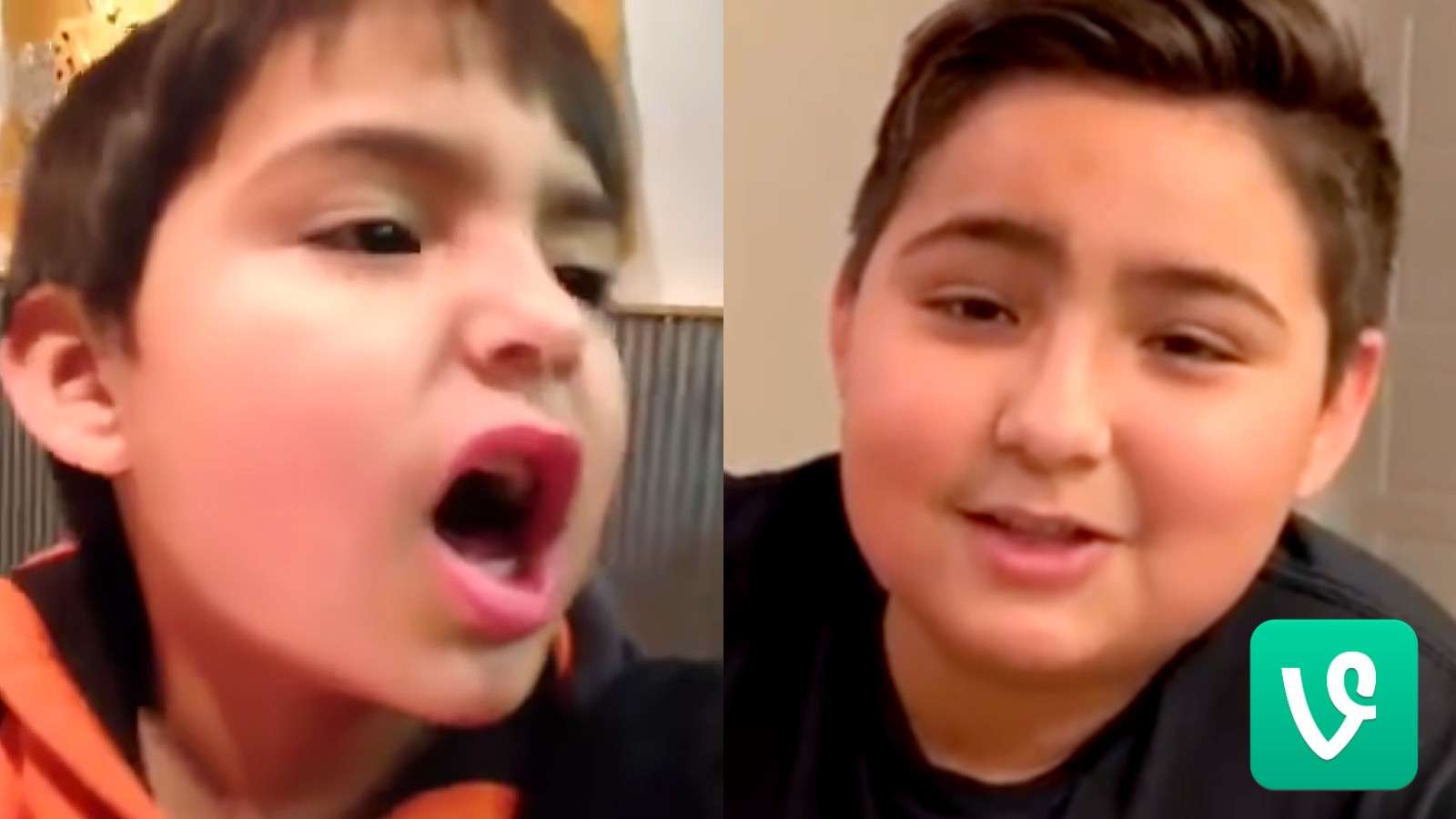 Viral Chipotle Vine kid in the original video, and the recreation