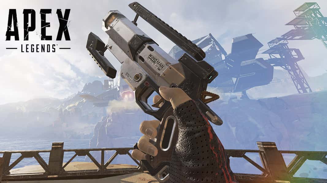 Apex Legends wingman pointing to the sky