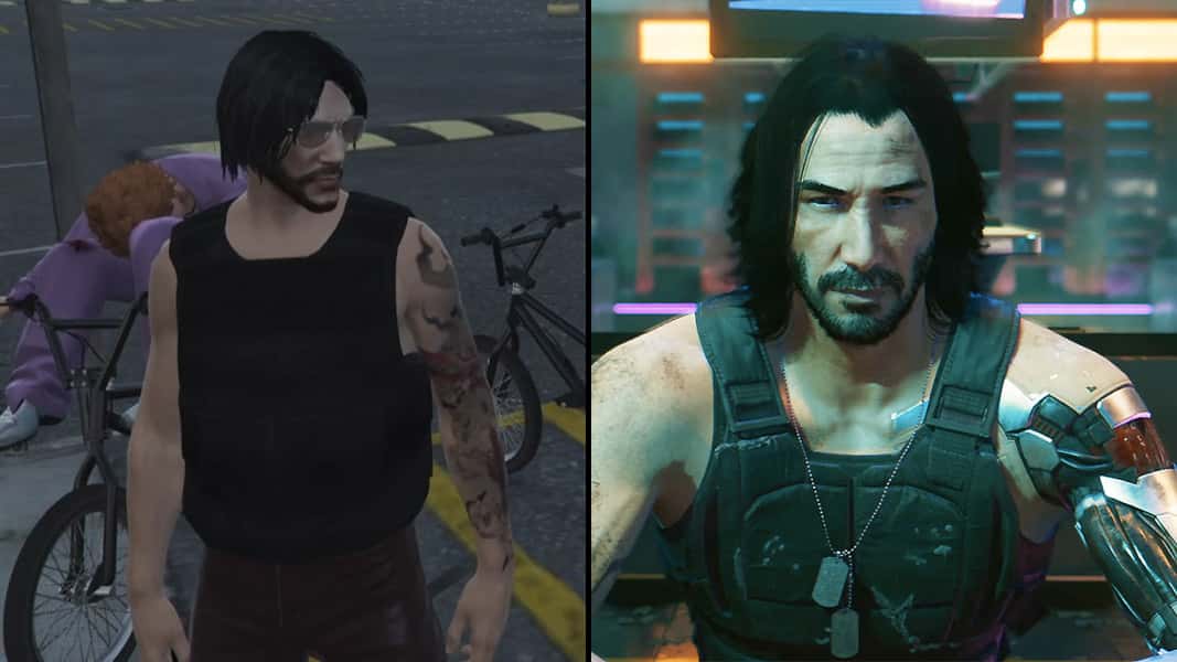 Johnny Silverhand in GTA RP and Cyberpunk