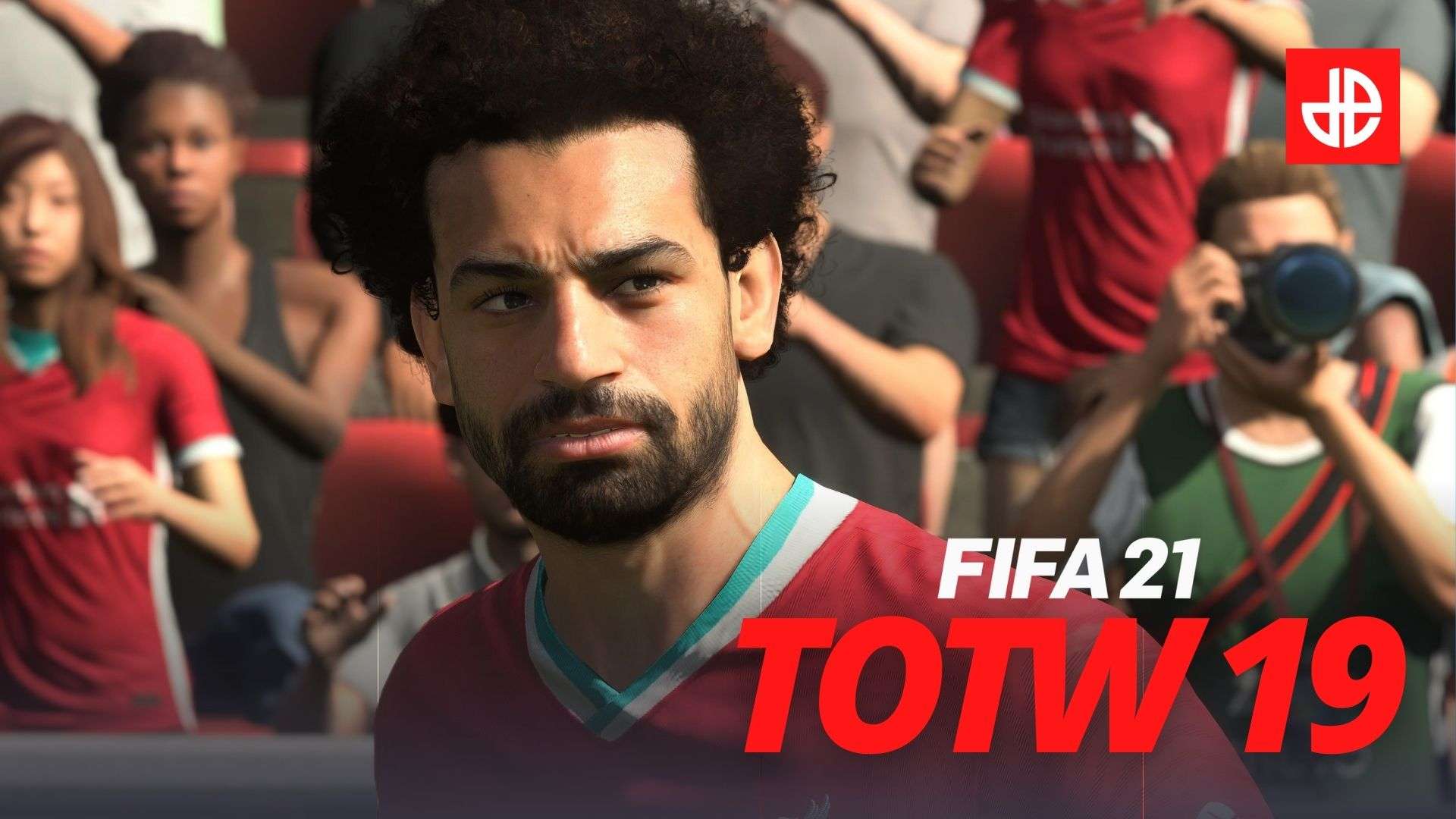 Mohamed Salah playing for Liverpool in FIFA 21 Team of the Week TOTW 19.