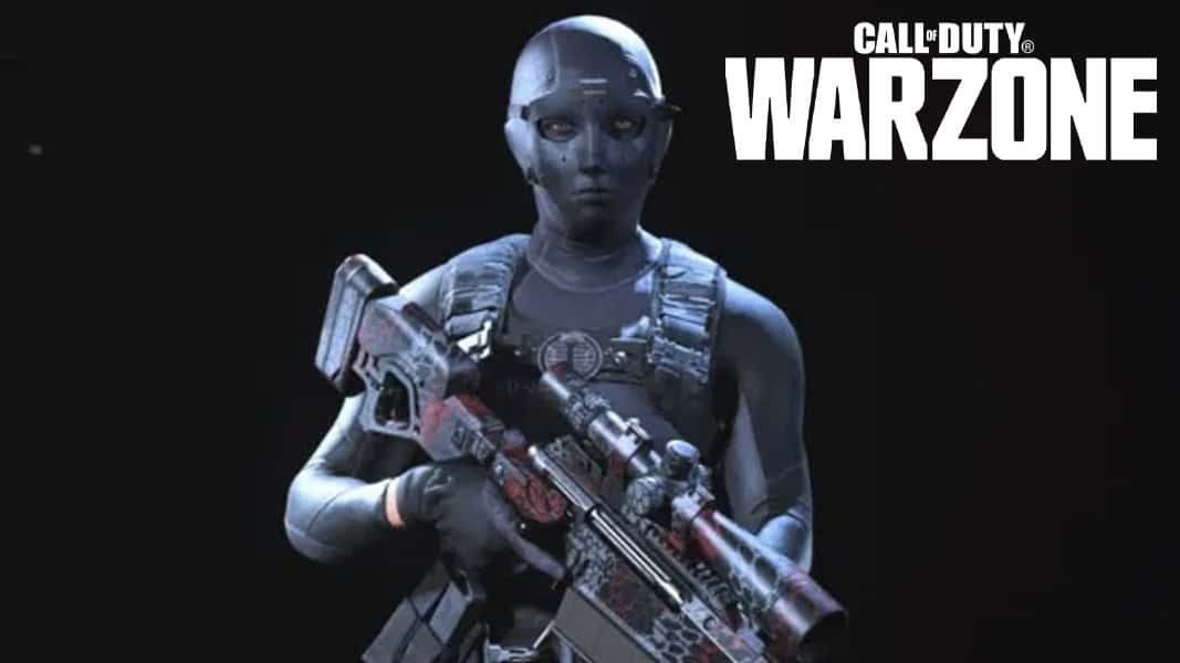 Roze skin from Warzone with the Warzone logo
