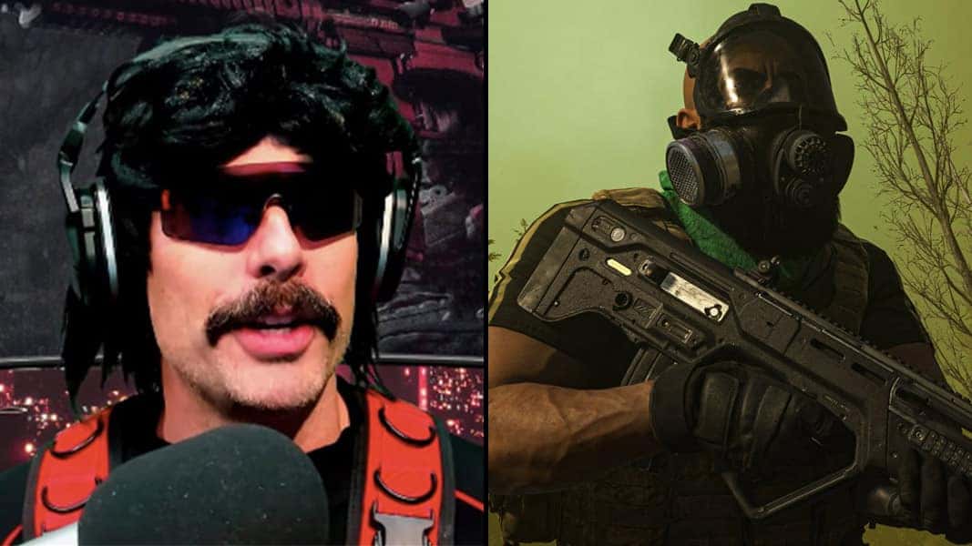 Dr Disrespect and a warzone character in gas