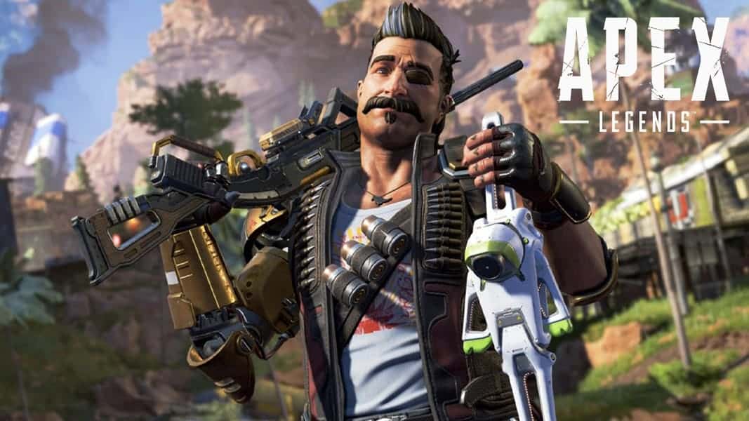 Fuse in Apex Legends holding a broken Crypto drone