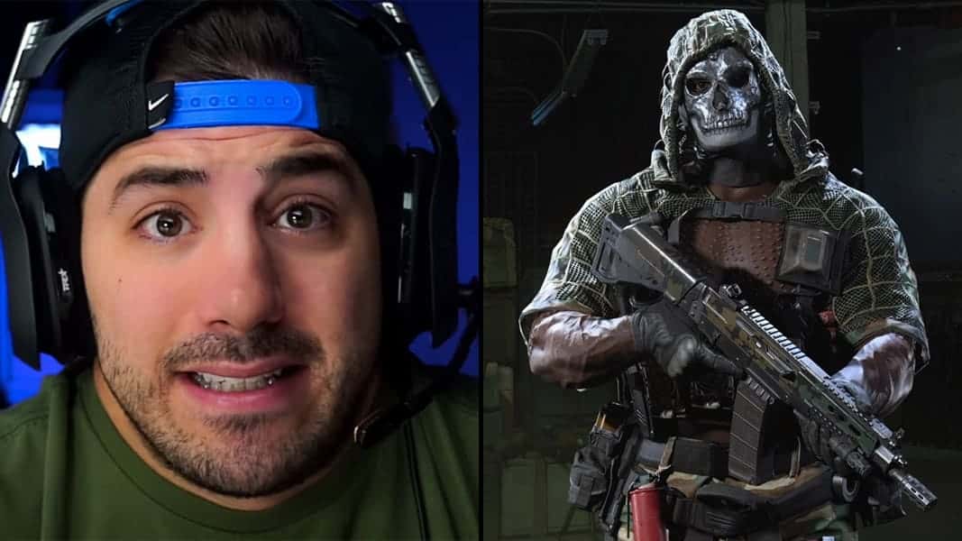 Nickmercs and ghost skin in Warzone