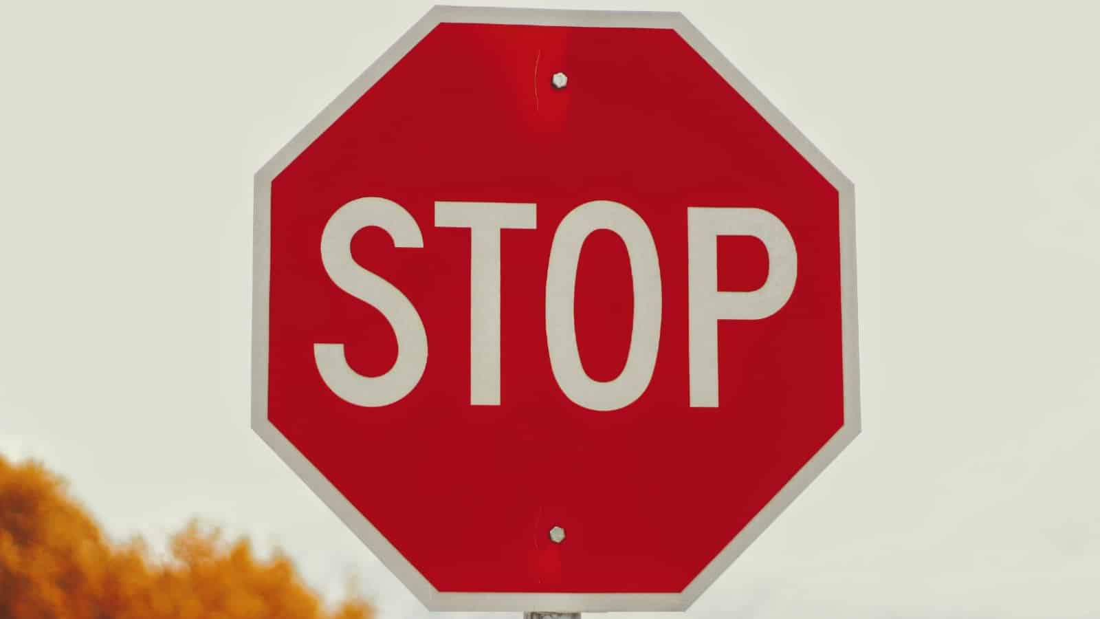 A stop sign