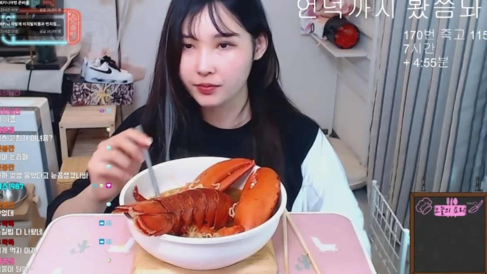 heehee1004 was afraid of a lobster