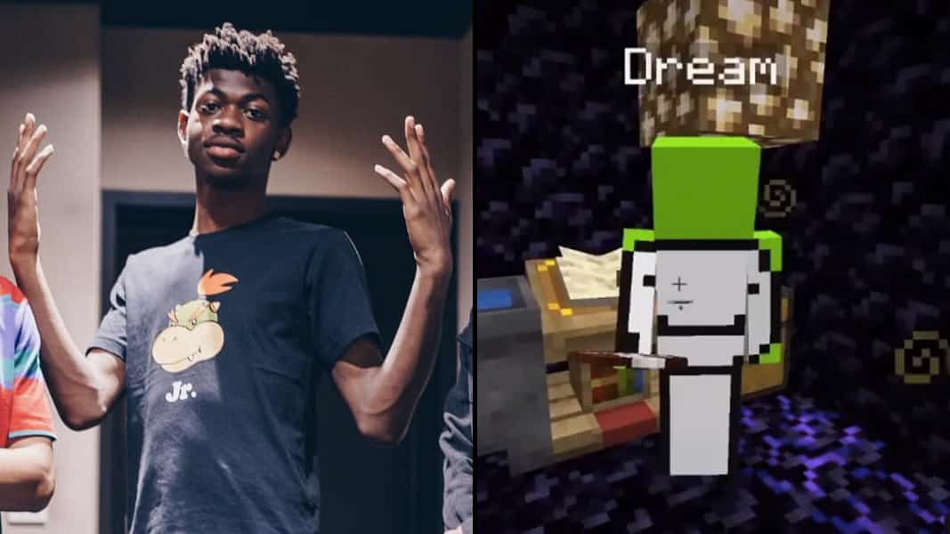 Lil Nas X and Dream in Minecraft