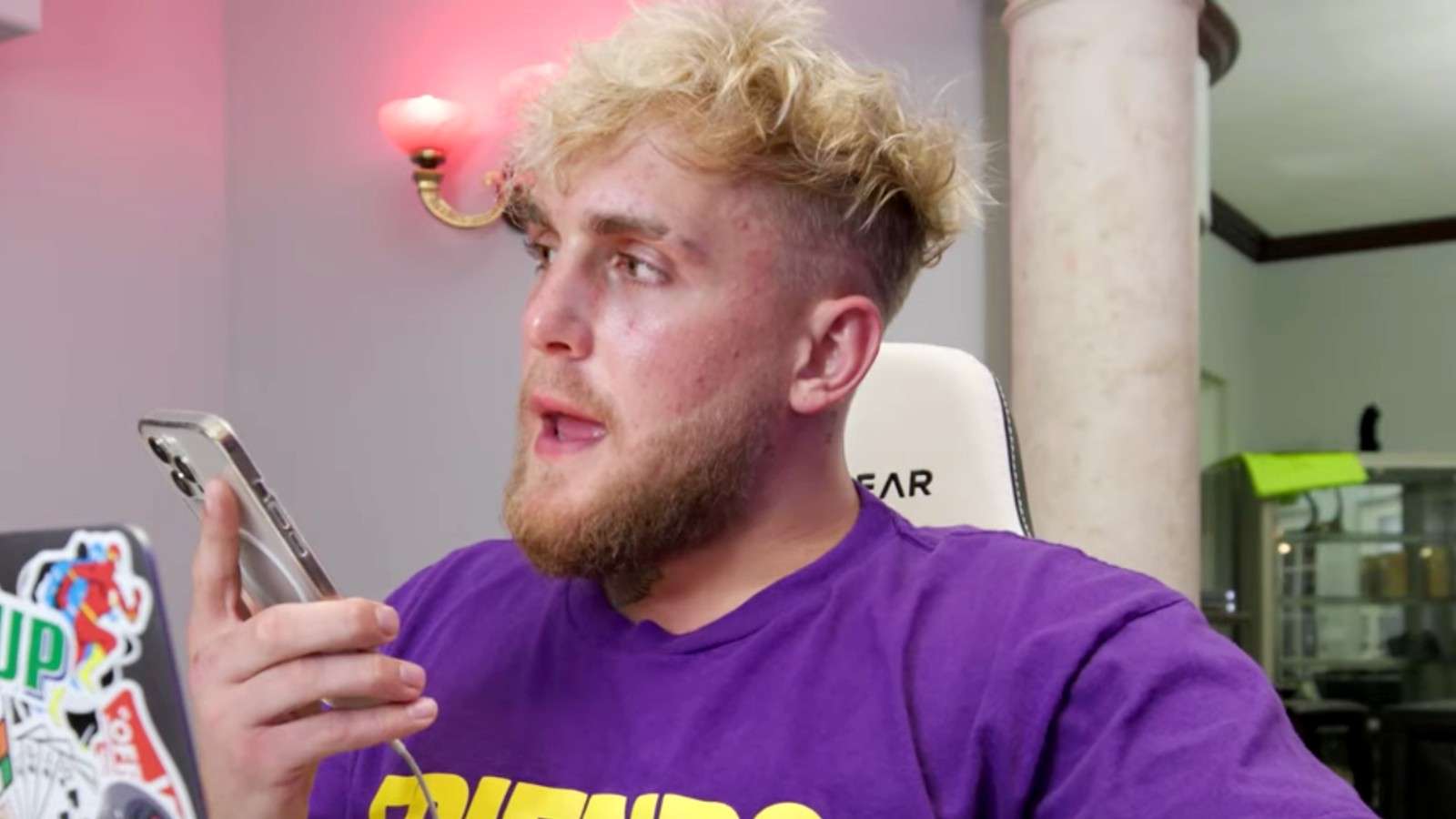 Jake Paul on a Clubhouse call