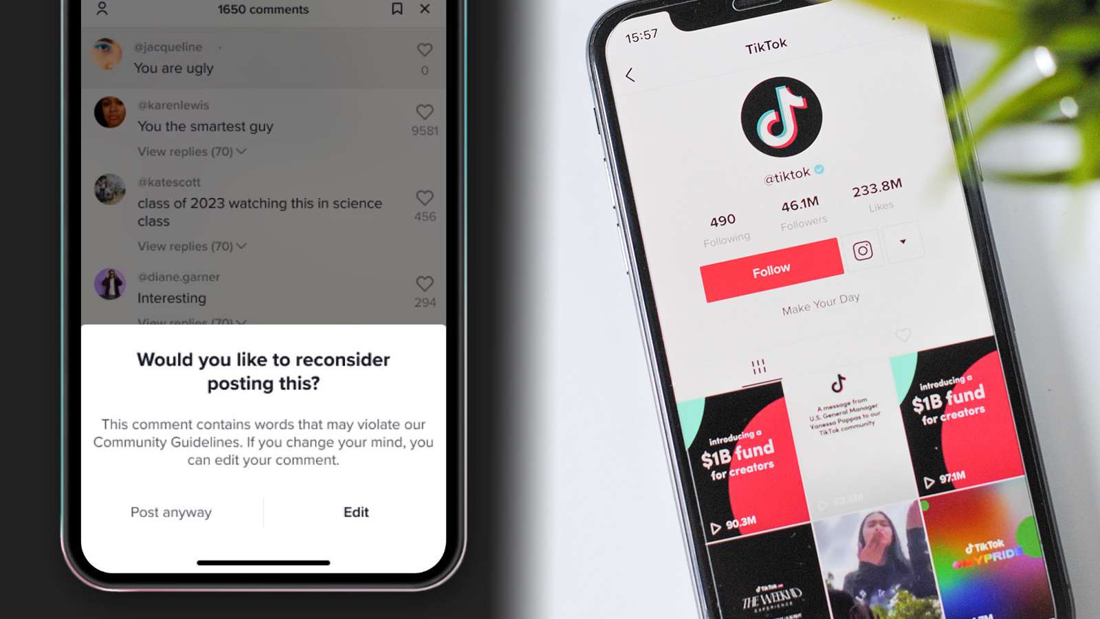 TikTok rolls out Rethink comment tool