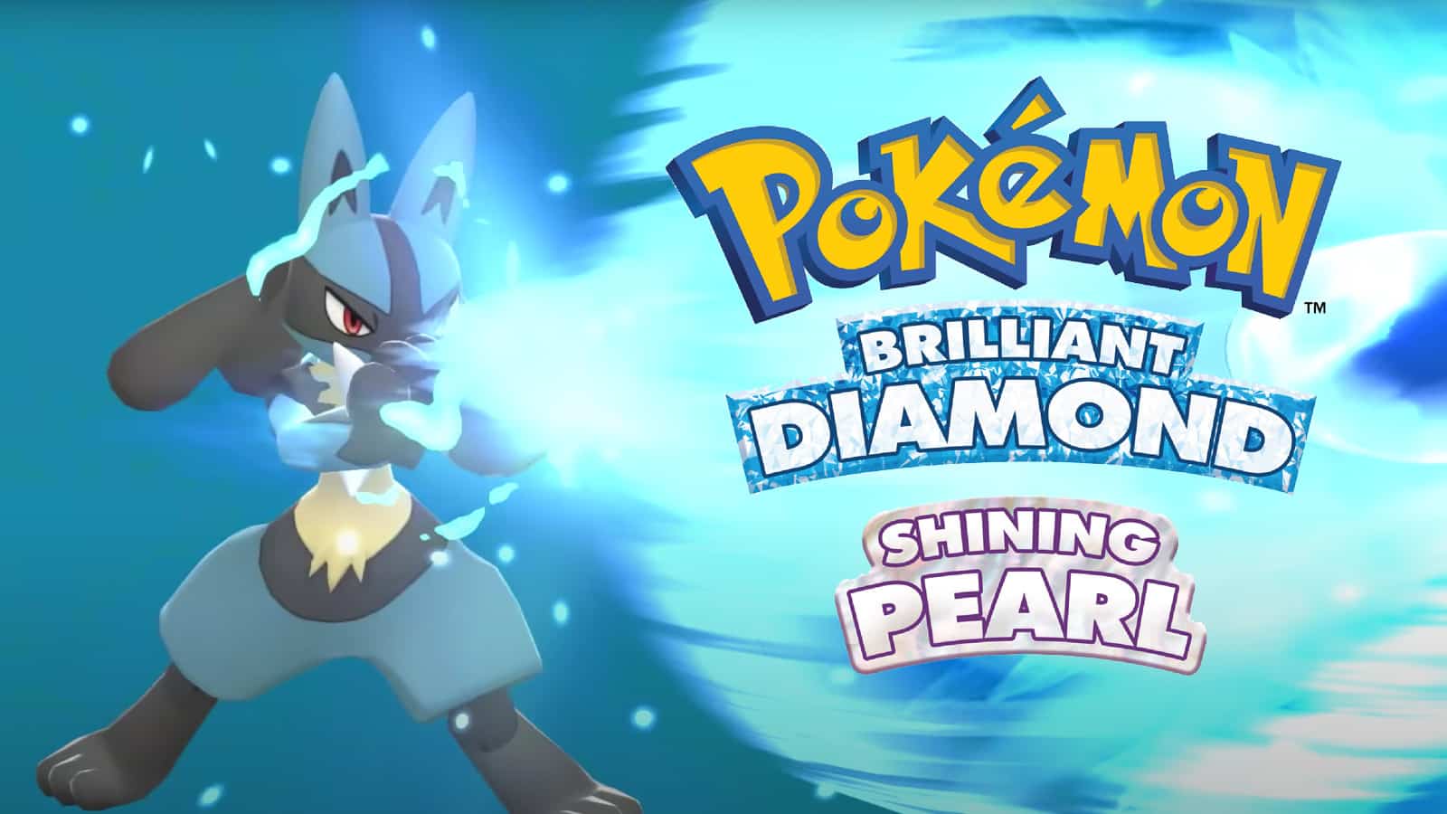 Screenshot of Lucario in Pokemon Brilliant Diamond & Shining Pearl.