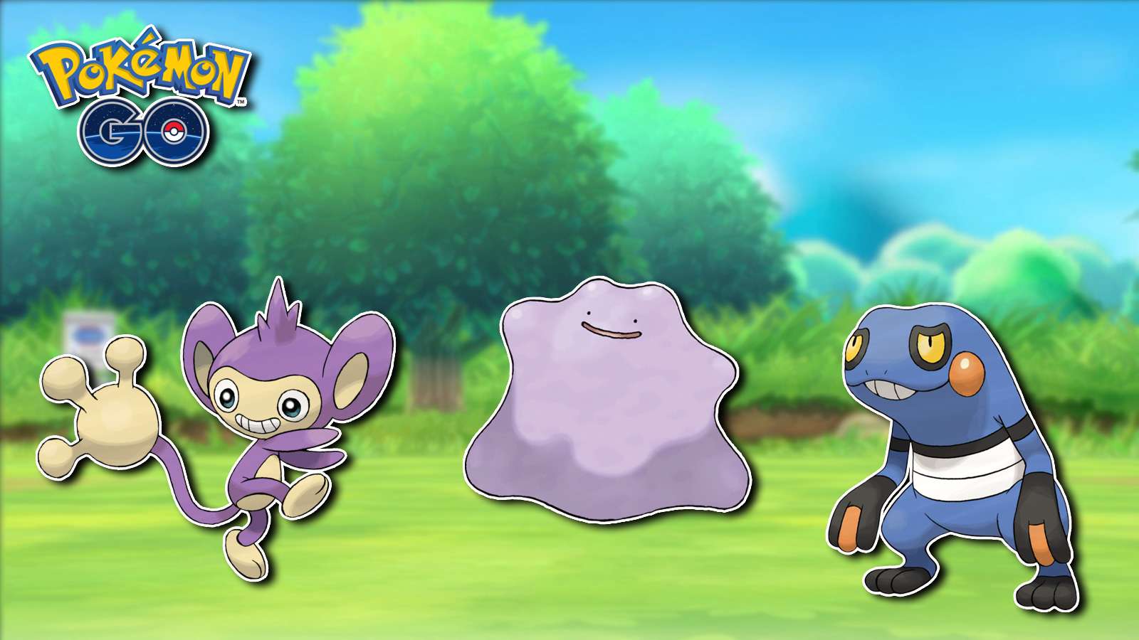 Screenshot of Pokemon Go Tricky event Ditto and Aipom