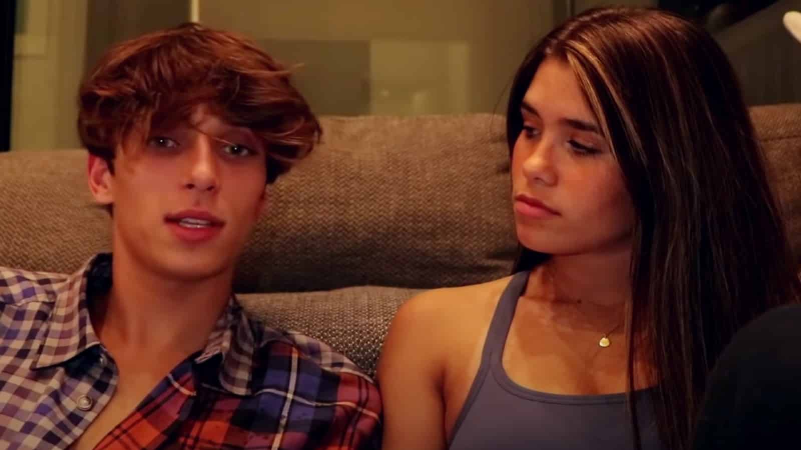 Josh Richards and Nessa Barrett in a YouTube video together