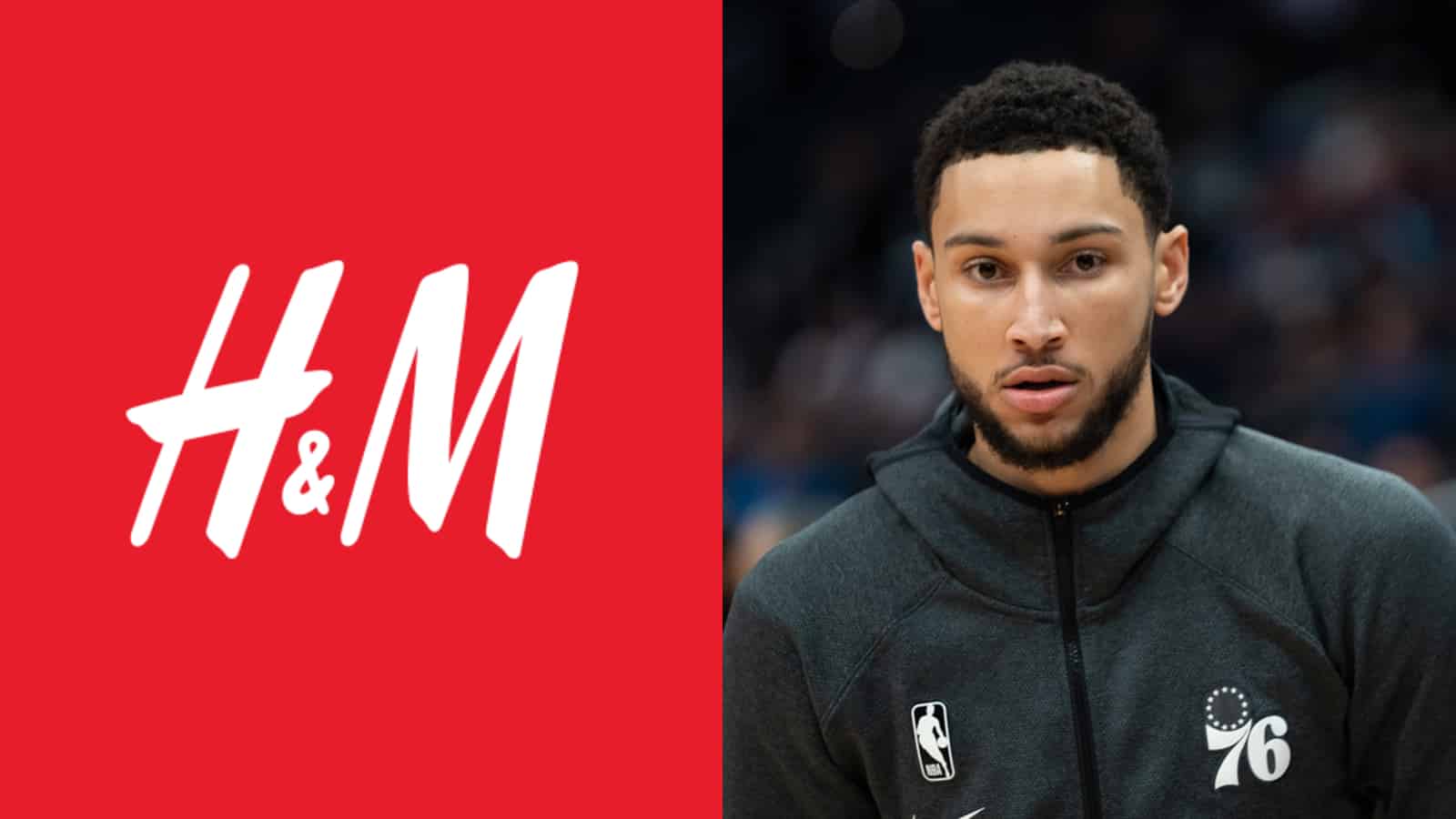 H&M logo and Ben Simmons