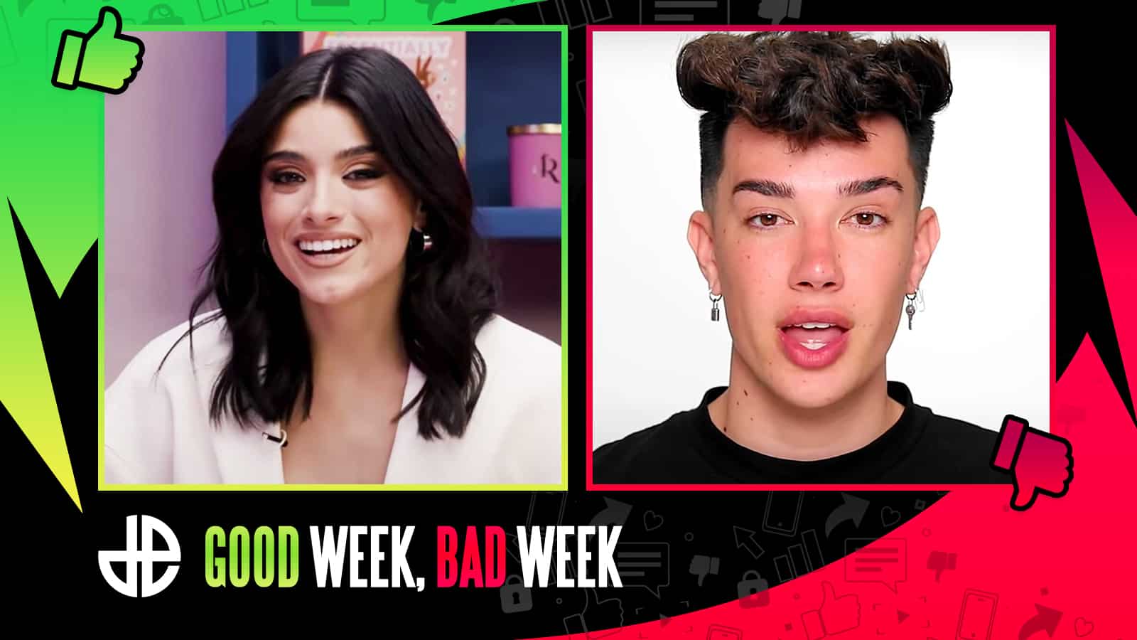 Good Week Bad Week feature with Dixie D'Amelio and James Charles