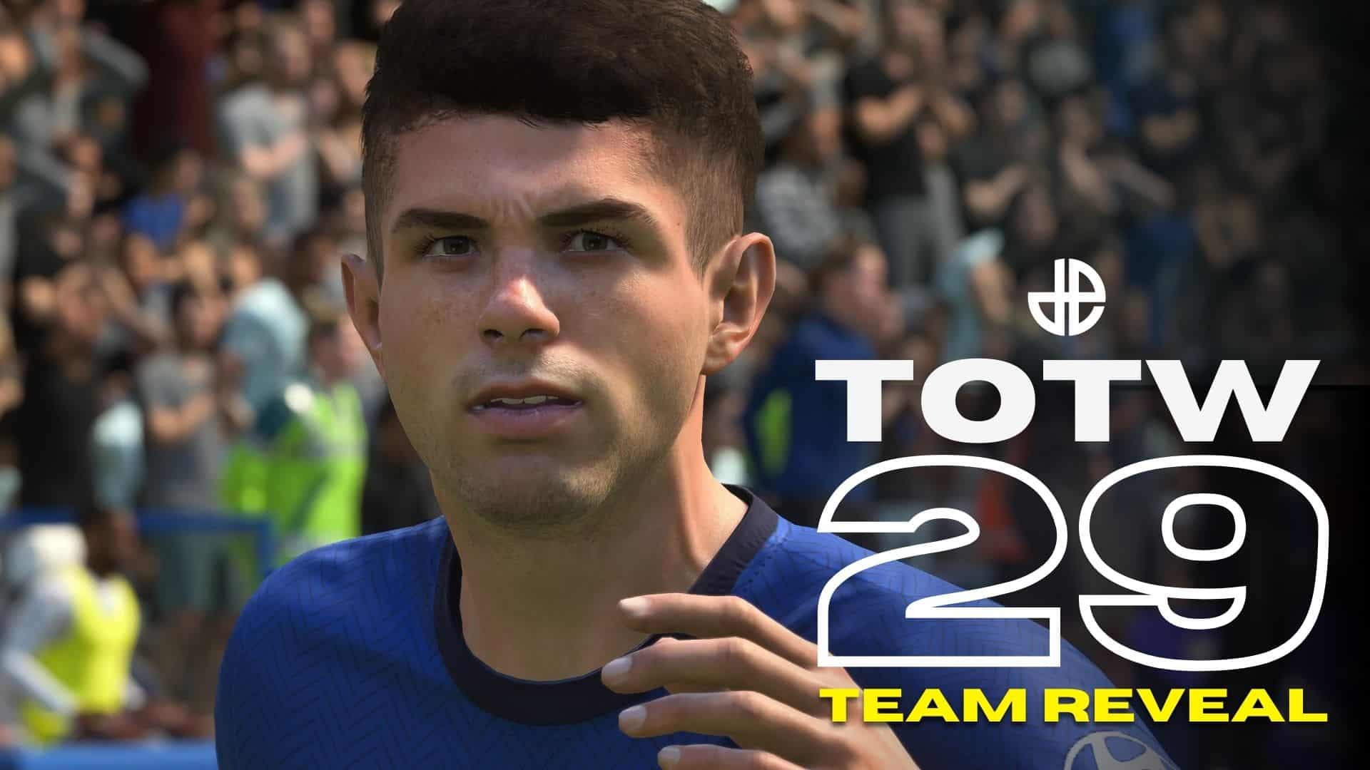 Christian Pulisic appears in FIFA 21 Team of the Week TOTW 29 revealed.