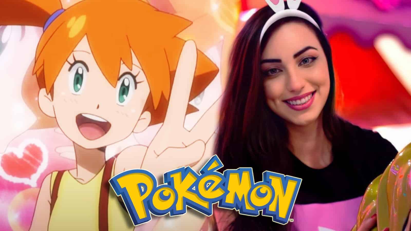 Misty from Pokemon anime next to cosplayer