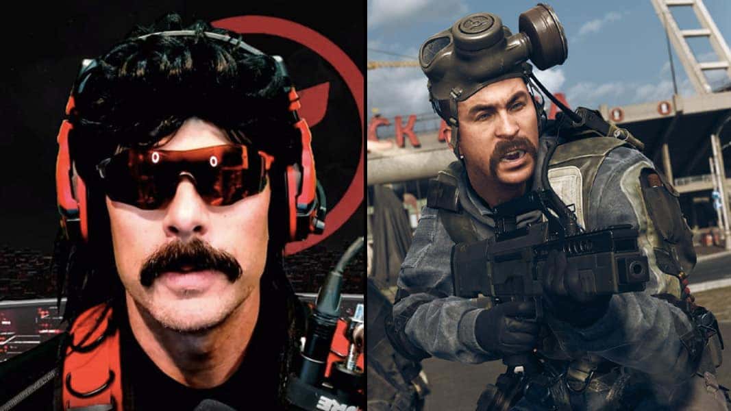 Dr Disrespect and throwback Captain Price in Warzone