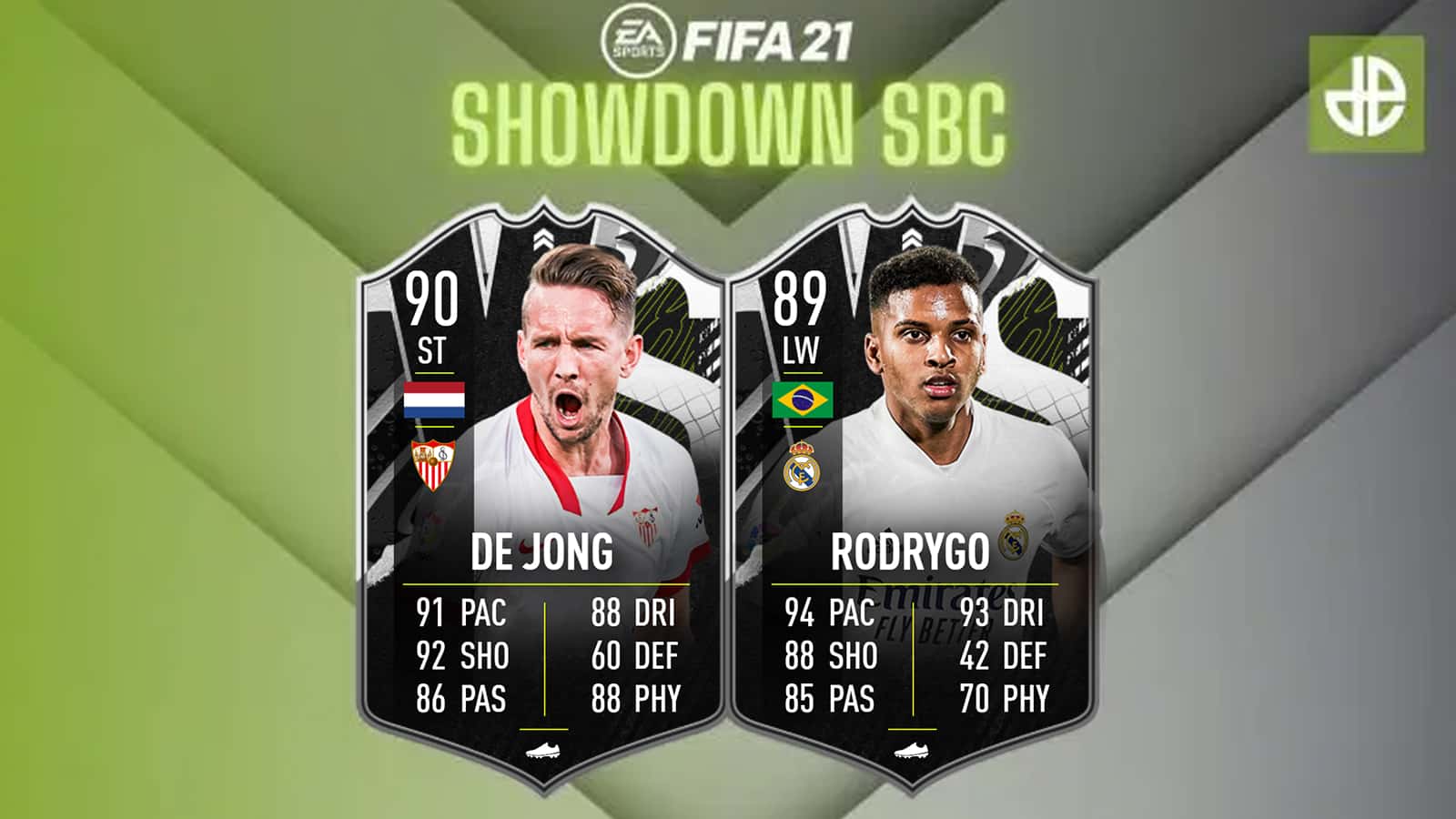 de Jong & Rodrygo FIFA 21 Showdown SBC