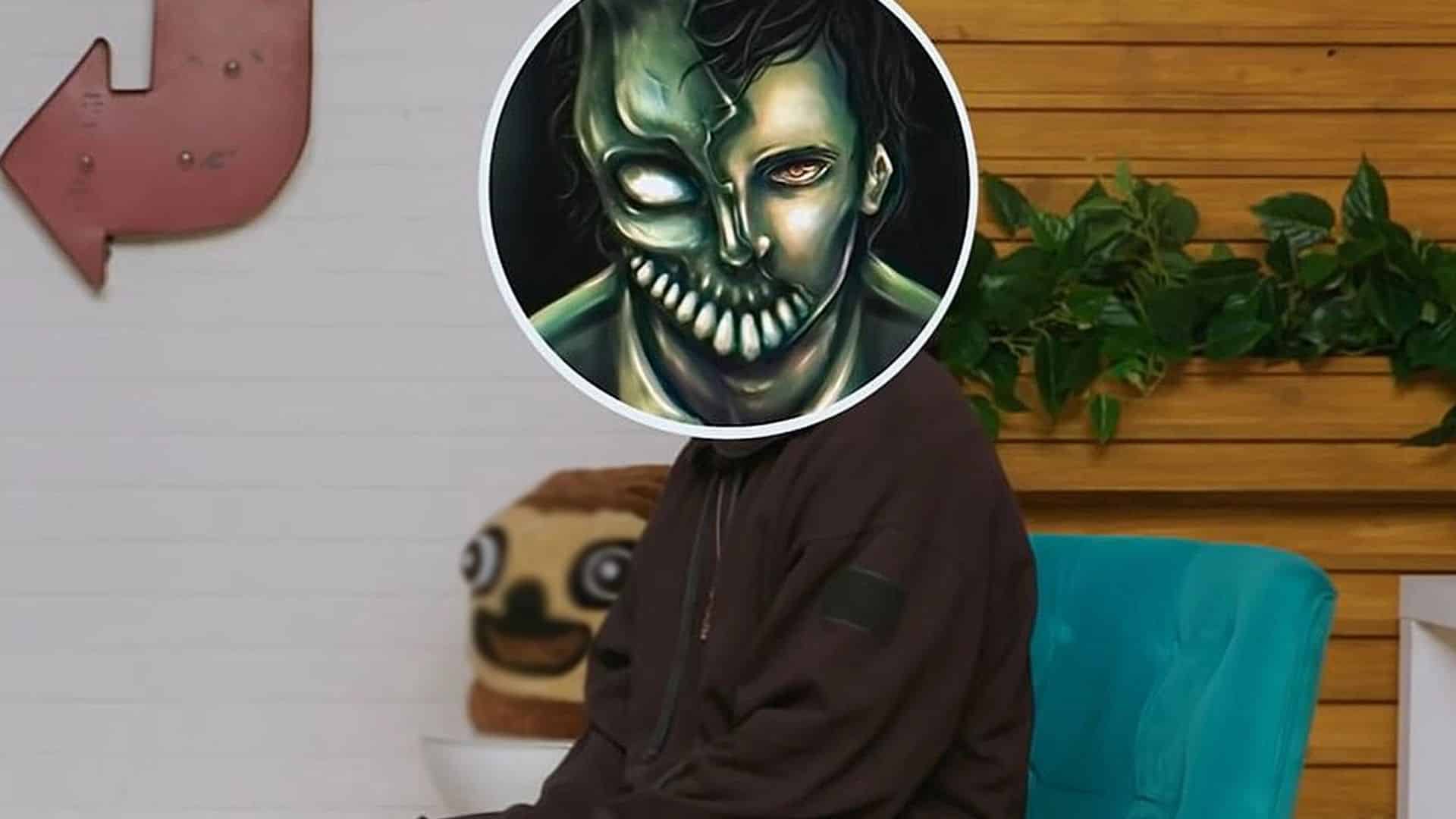 Corpse Husband logo in an interview
