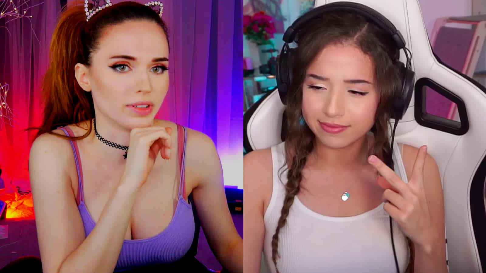 Amouranth and Pokimane on Twitch