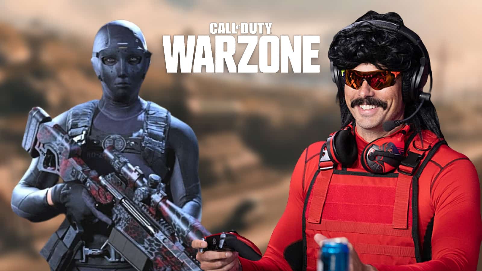 Dr Disrespect says Warzone controller players have it easier against Roze skin